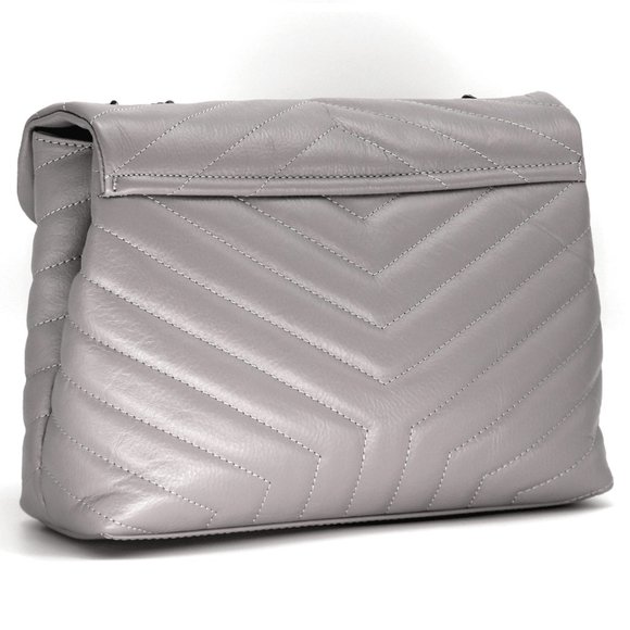 Genuine leather shoulder bag with chain strap - Picture 3 of 6